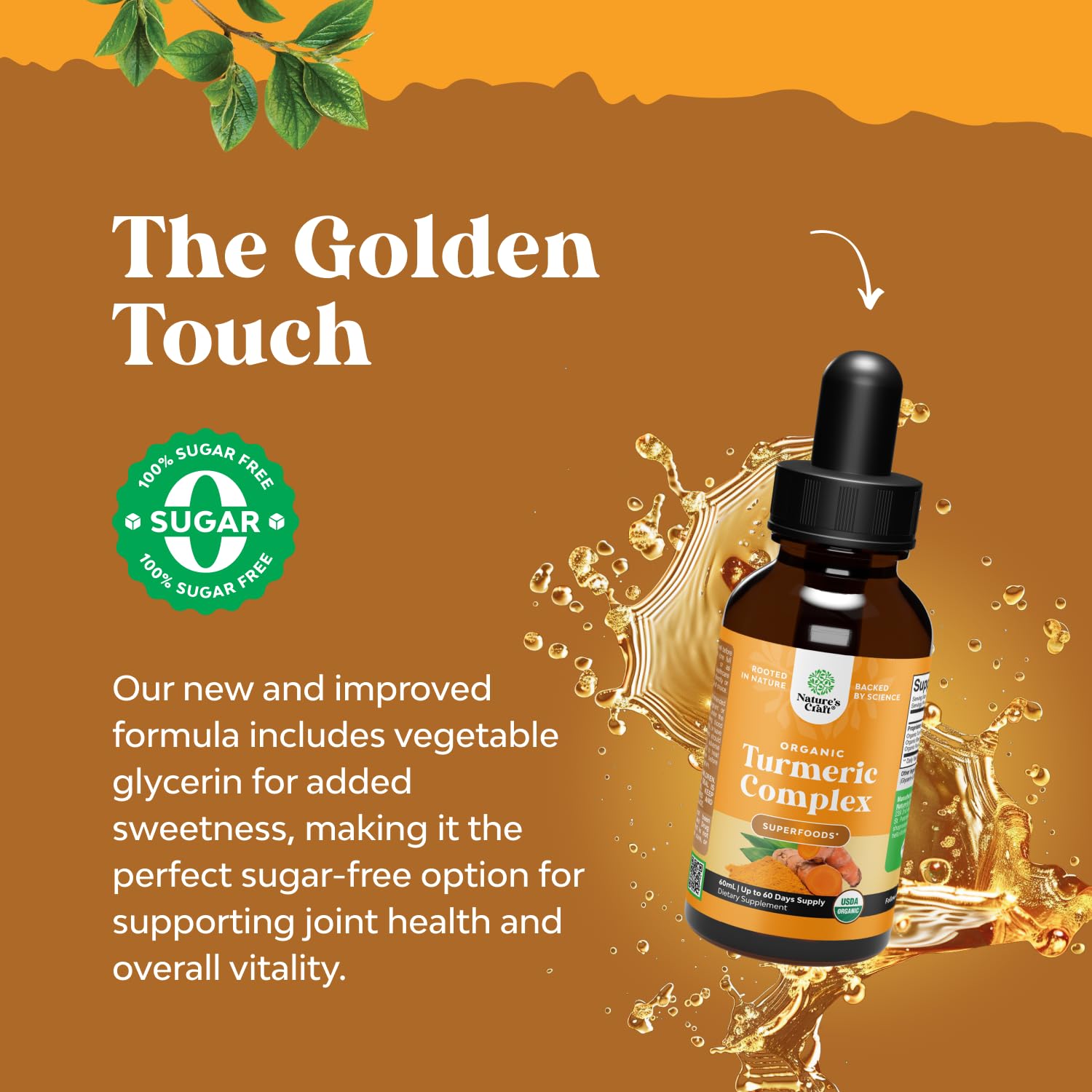 Gouttes curcuma-gingembre Natures Craft, duo synergique pour le bien-être.