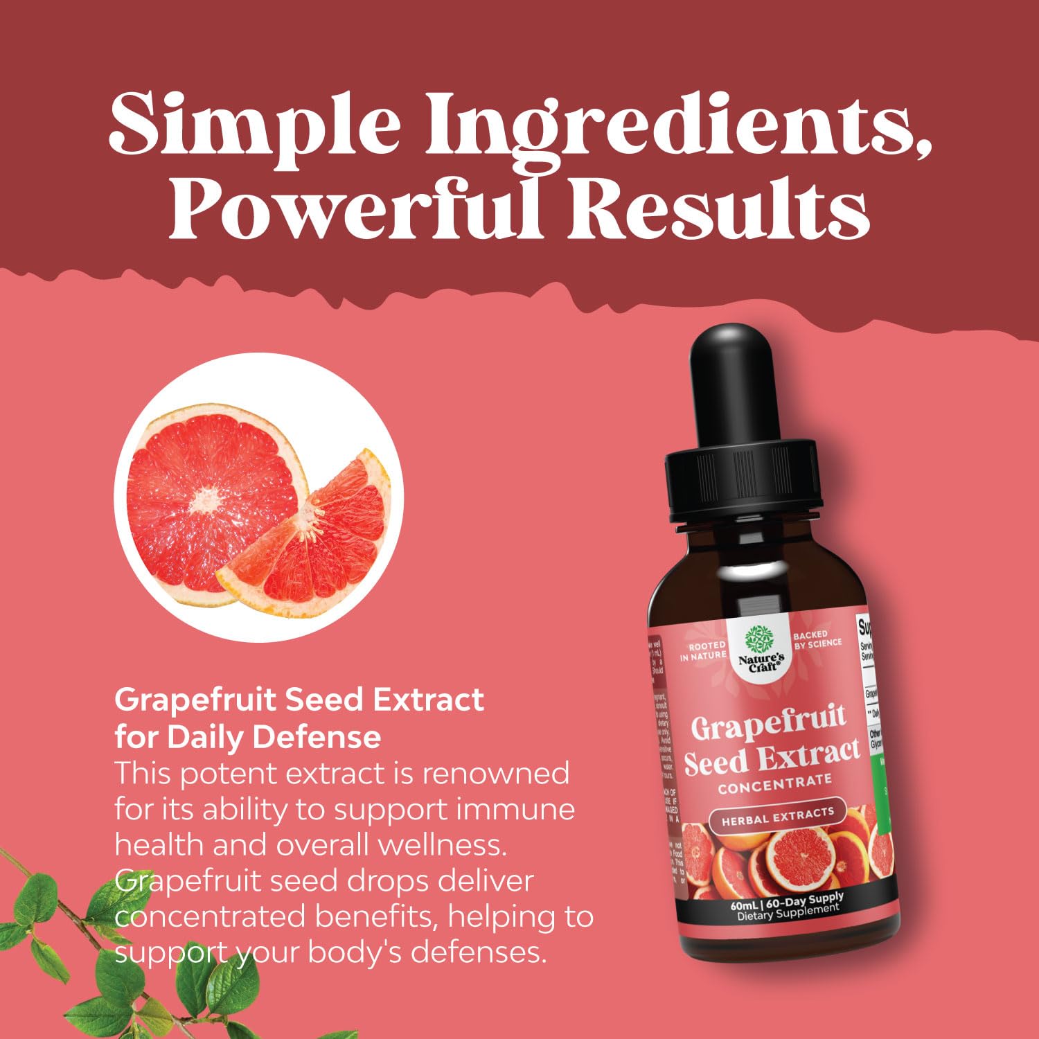 Natures Craft GSE: formule vegan et sans OGM.