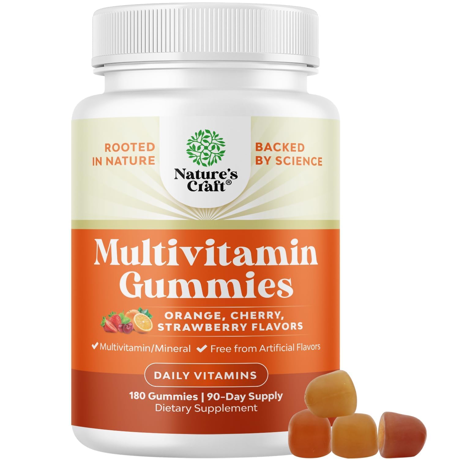 Nature's Craft bonbons gélifiés multivitaminés – flacon prêt pour énergie quotidienne