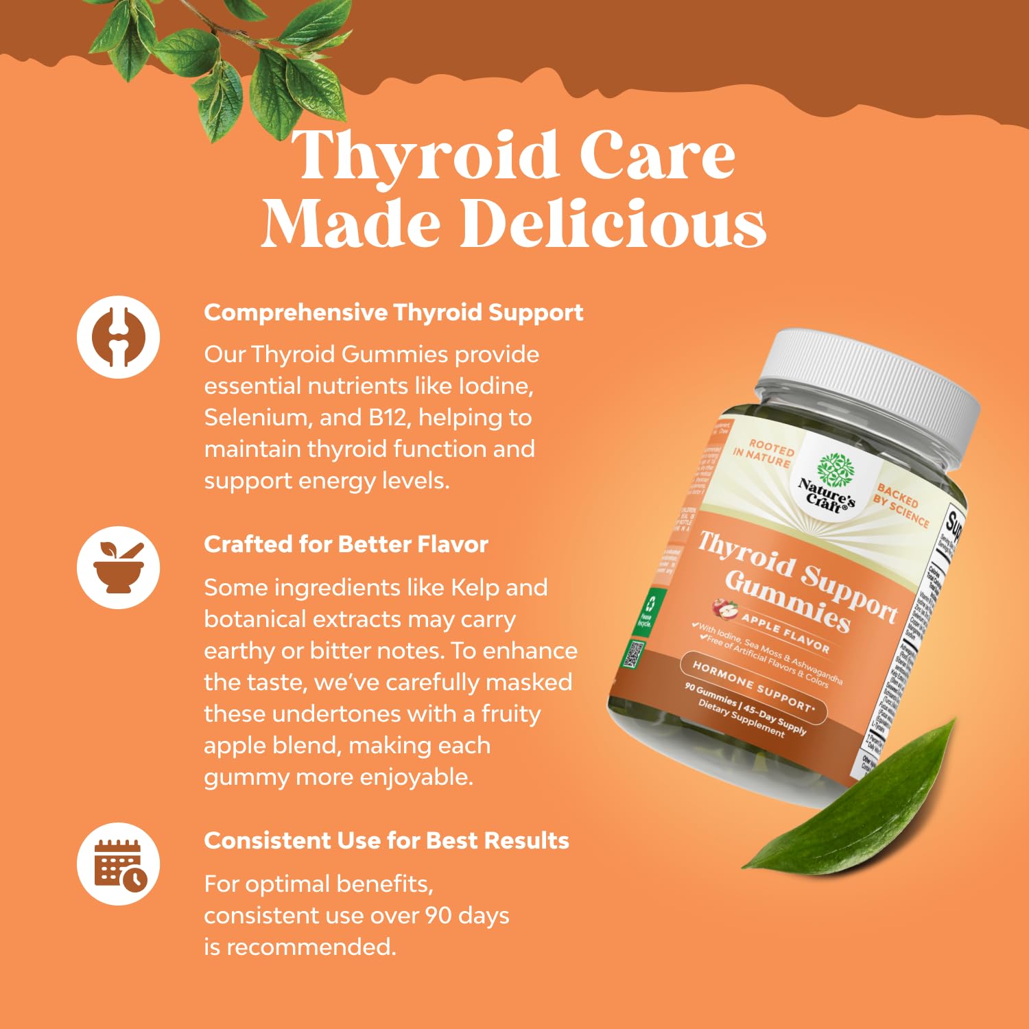 Gommes Natures Craft Thyroid – ingrédients clés iode et sélénium