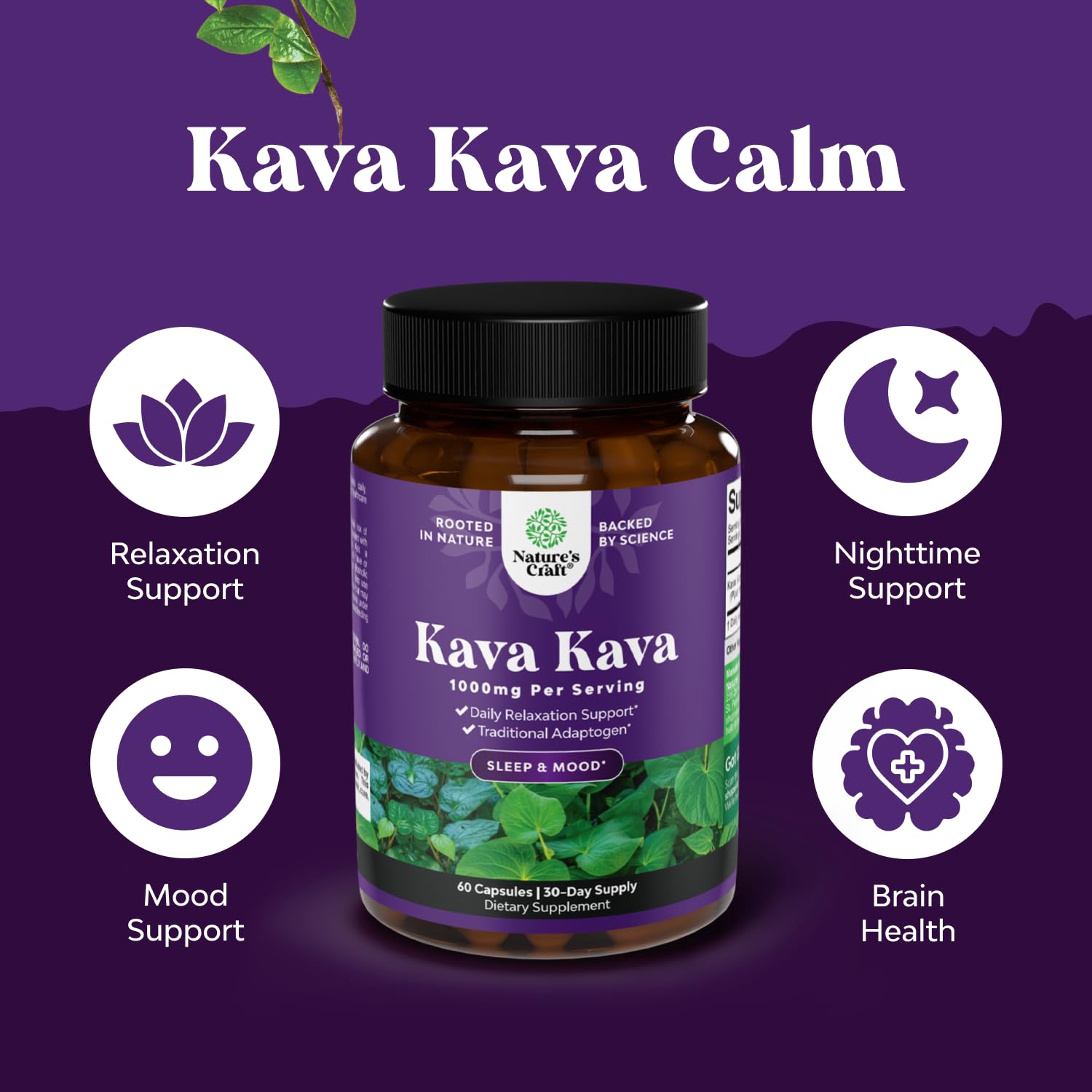 Kavalactones en concentration élevée – soutien calmant naturel.