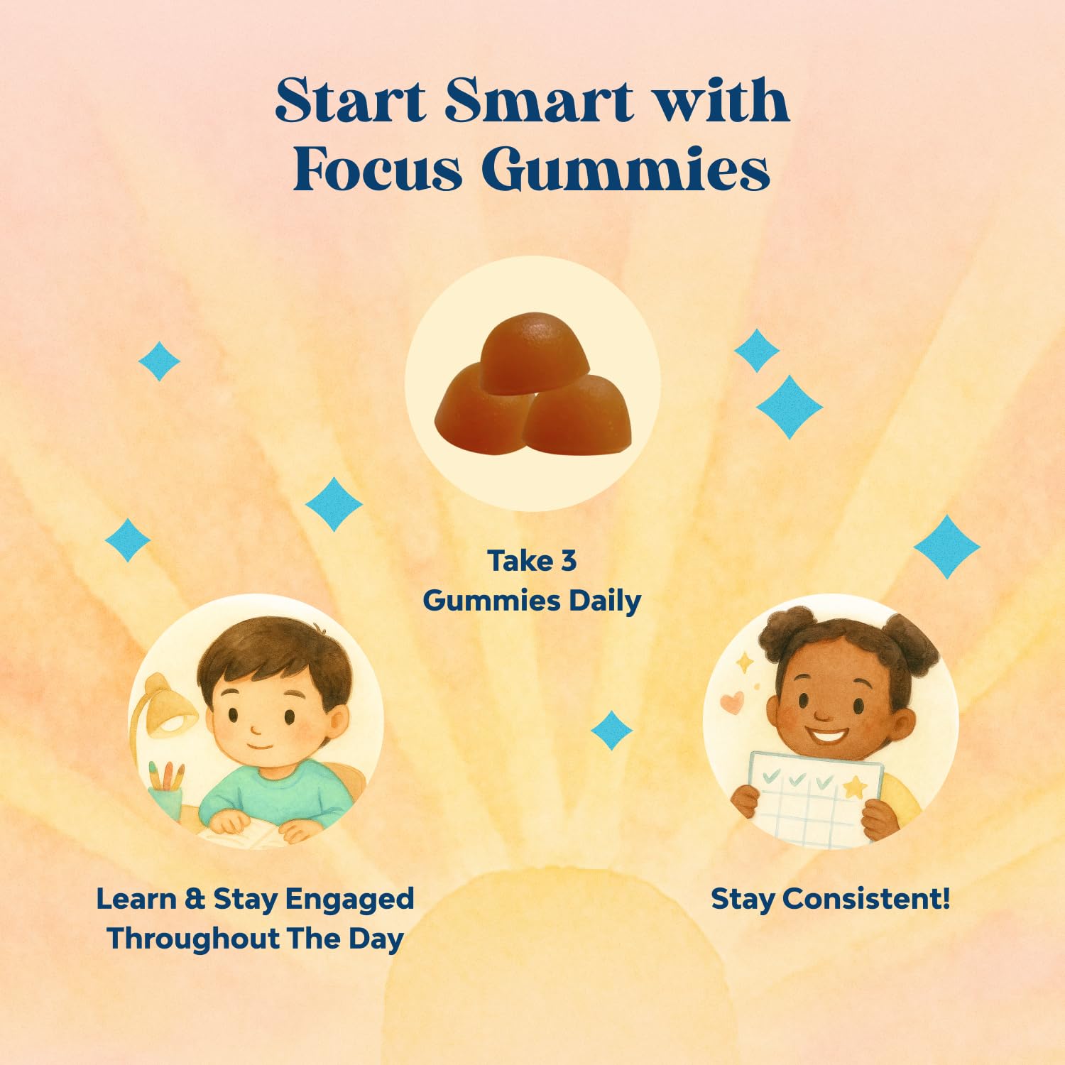 Gommes Focus Enfants Natures Craft sans artificiels, format pratique quotidien.