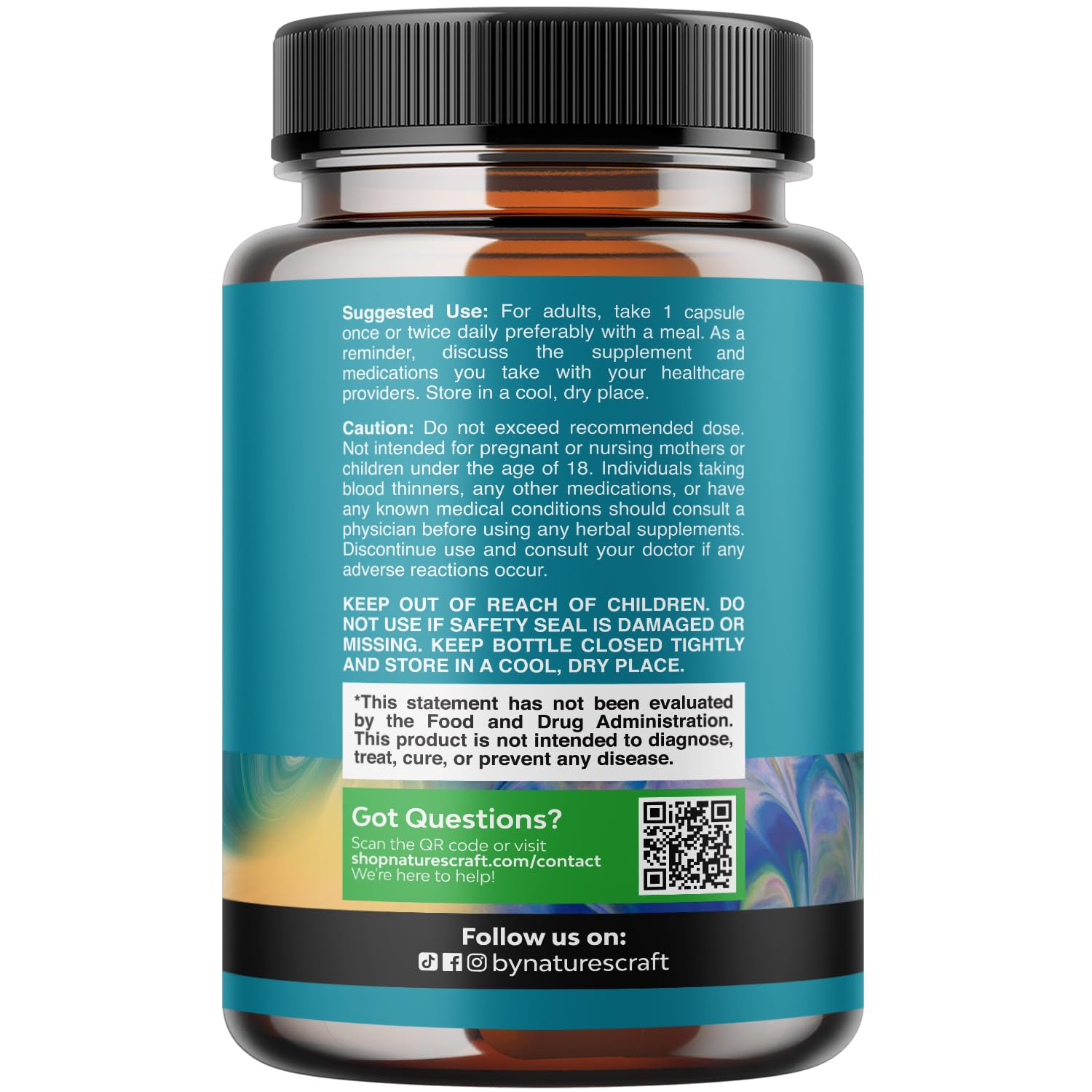 Natures Craft L-Tyrosine 500mg - Gélules, soutien potentiel focus et énergie quotidienne