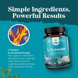 Natures Craft L-Tyrosine - Capsules prêtes à l'emploi sur table