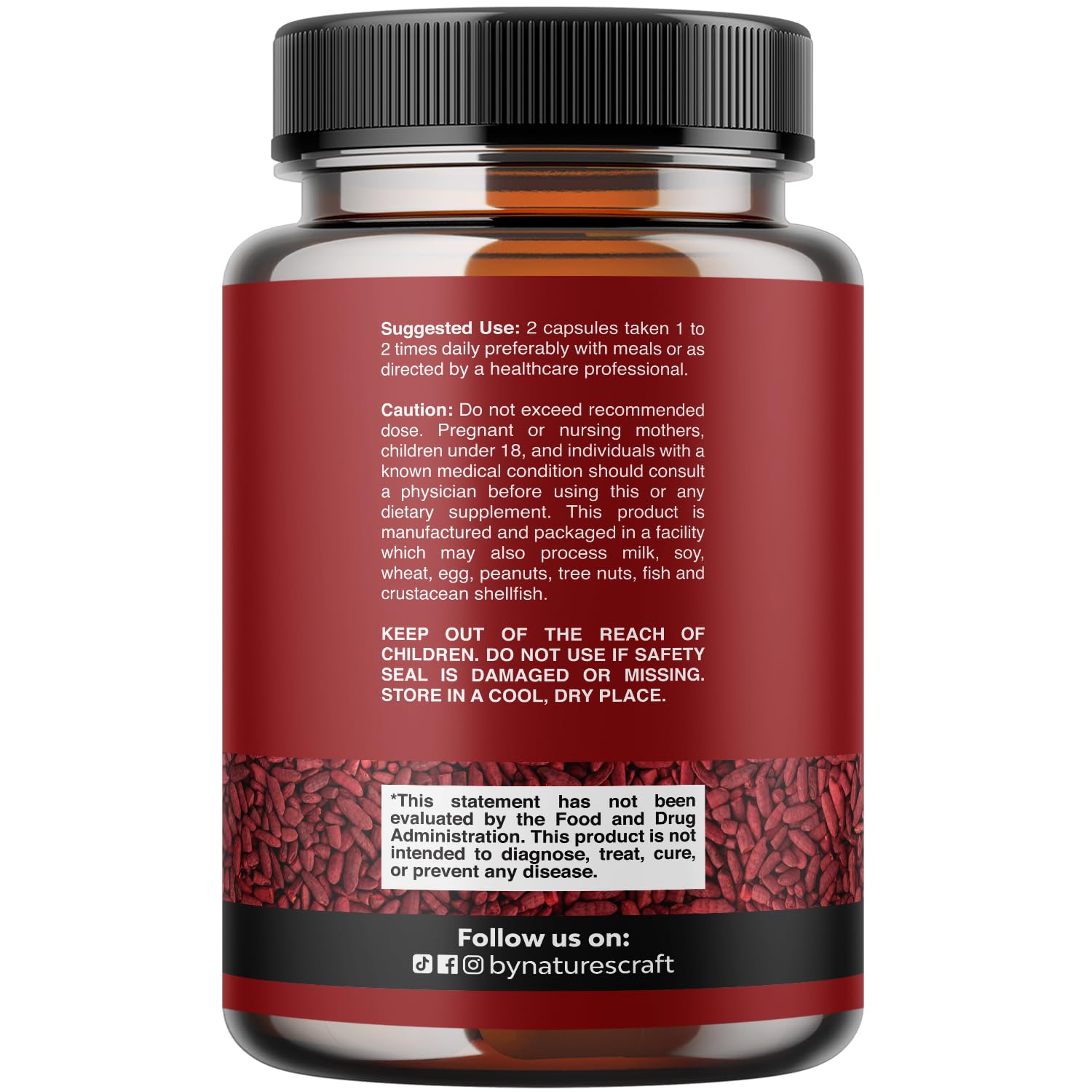 Natures Craft levure rouge riz CoQ10 – comprimés visibles et faciles à avaler