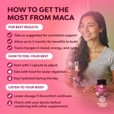 Natures Craft Maca Femmes, poudre de maca: énergie naturelle pour la journée.