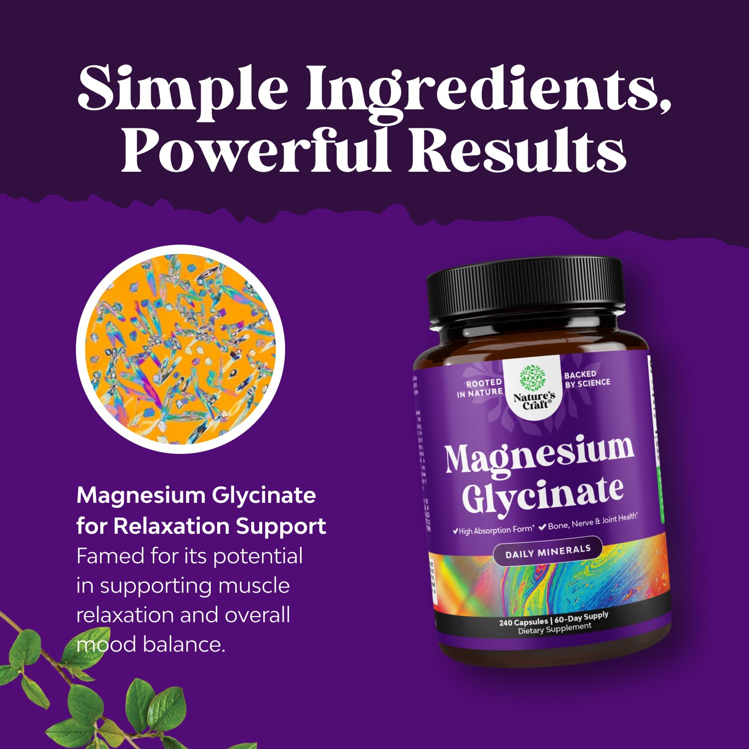 Soutien potentiel des muscles et nerfs avec Natures Craft