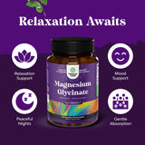 Capsules végétales de Magnésium Glycinate par Natures Craft pour une absorption facile