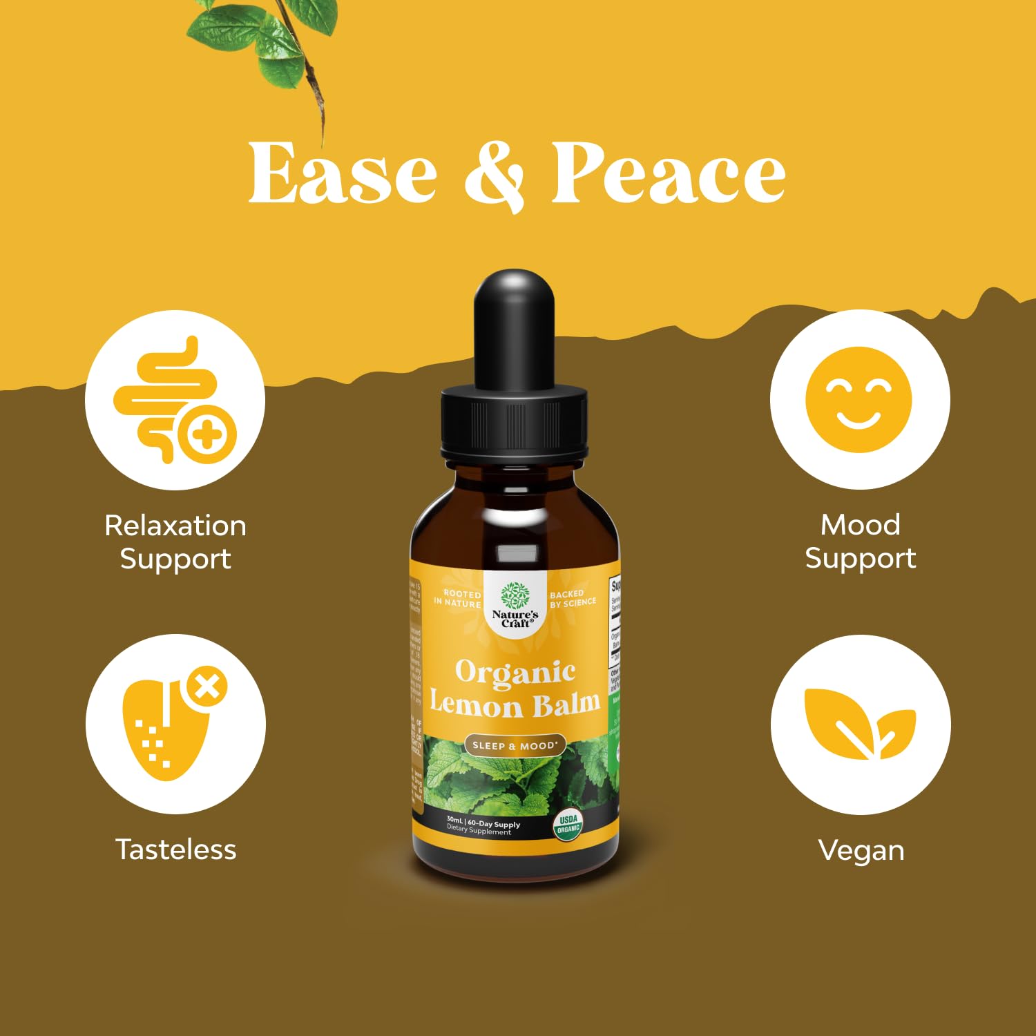 Natures Craft Mélisse – bouteille ouverte, approche simple pour le soir.