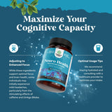 Natures Craft Nootropique – étiquette claire; dosage facile pour optimiser l'attention.