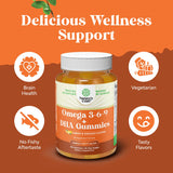 Nature's Craft Omega 3 Gummies - emballage vert, présentation compacte