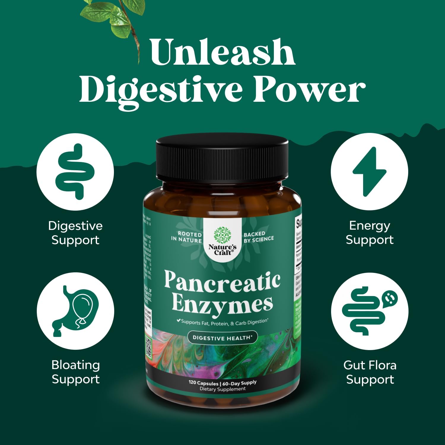 Natures Craft Pancreatin: contrôle qualité, laboratoire tiers et GMP américain.