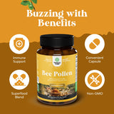 Tableau nutriments pollen d'abeille Natures Craft, acides aminés essentiels.