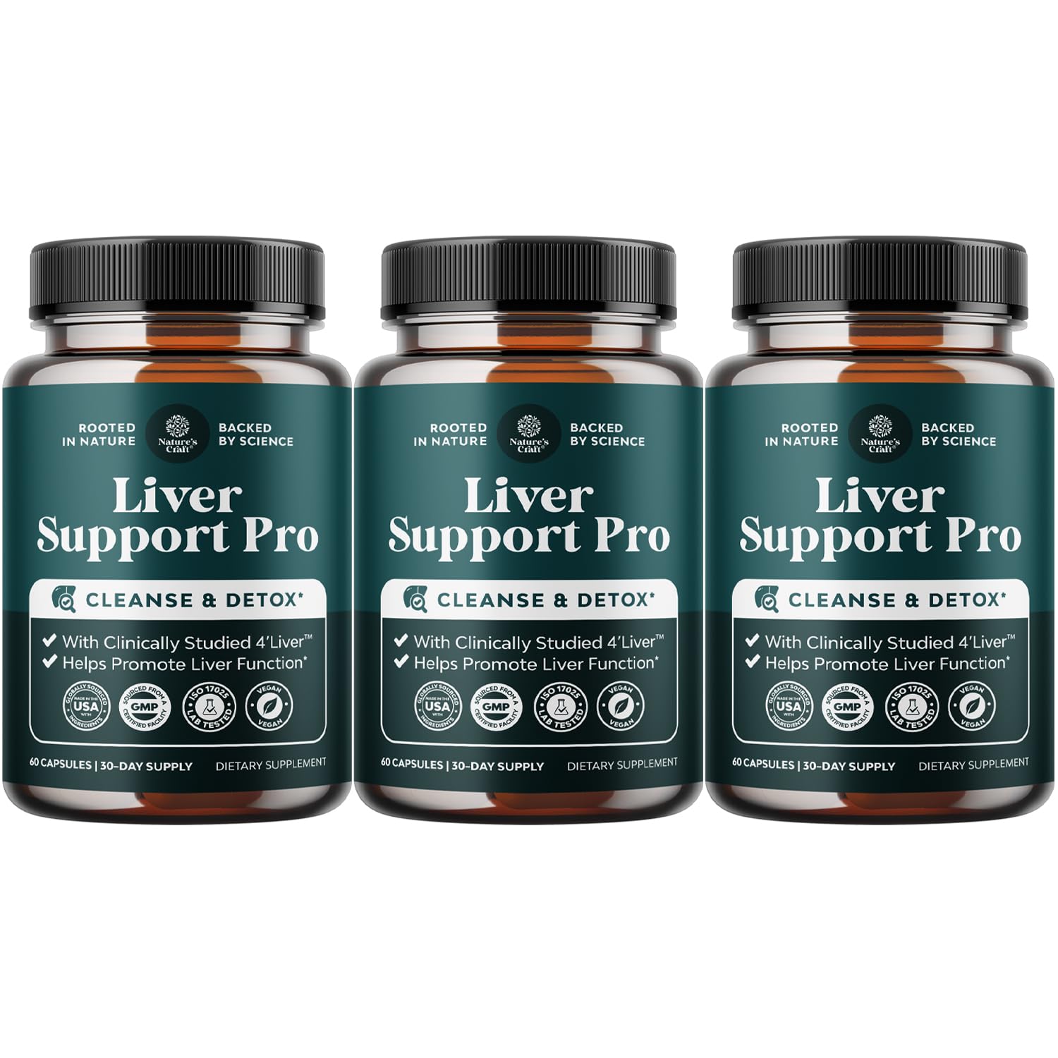 Natures Craft Pro Liver Support – bouteille, soutien potentiel du foie au quotidien.
