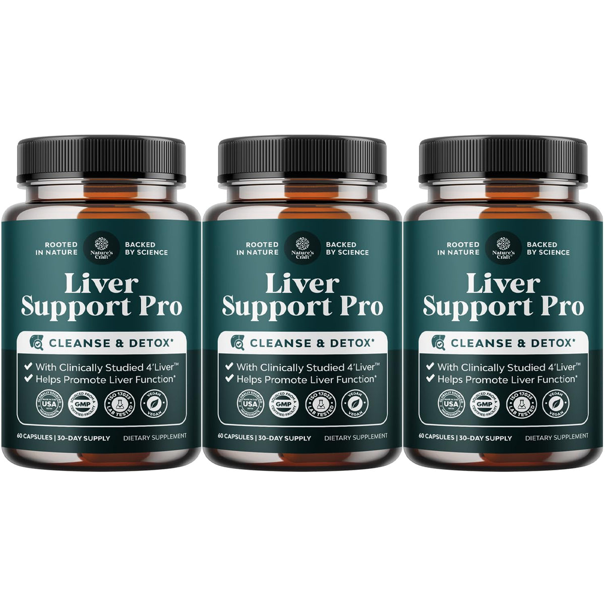 Natures Craft Pro Liver Support – bouteille, soutien potentiel du foie au quotidien.