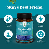 Niacinamide 500mg, protection de la barrière cutanée et soutien immunitaire par Natures Craft.