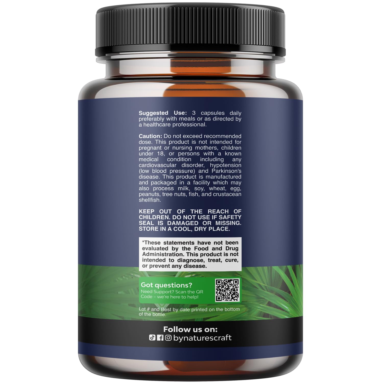 Extrait de pygeum et palmier nain, clé de la formulation Natures Craft.