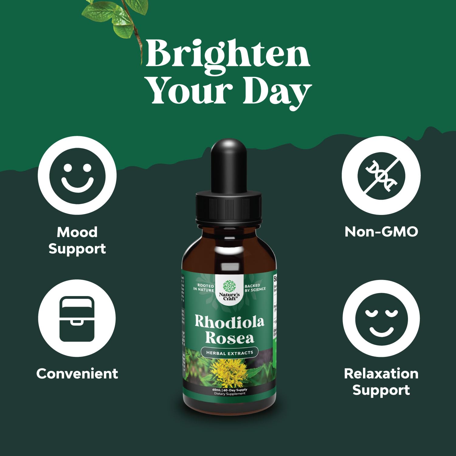 Natures Craft Rhodiola: 3 % Salidrosides, extrait puissant.