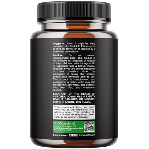 Natures Craft Tongkat Ali – capsules visibles, soutien énergétique.