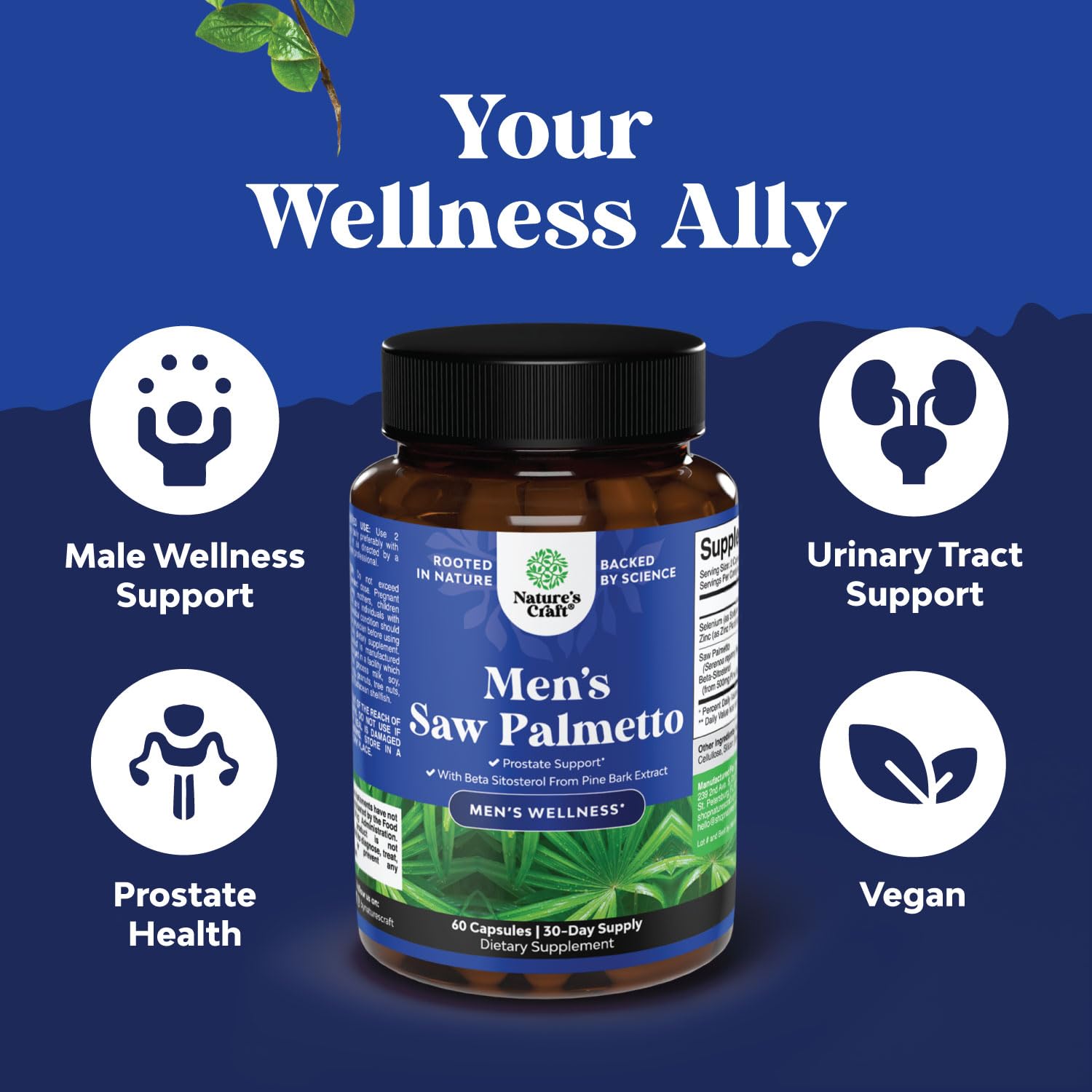 Natures Craft vitamines-cheveux hommes: nutriments clés pour cheveux plus épais.