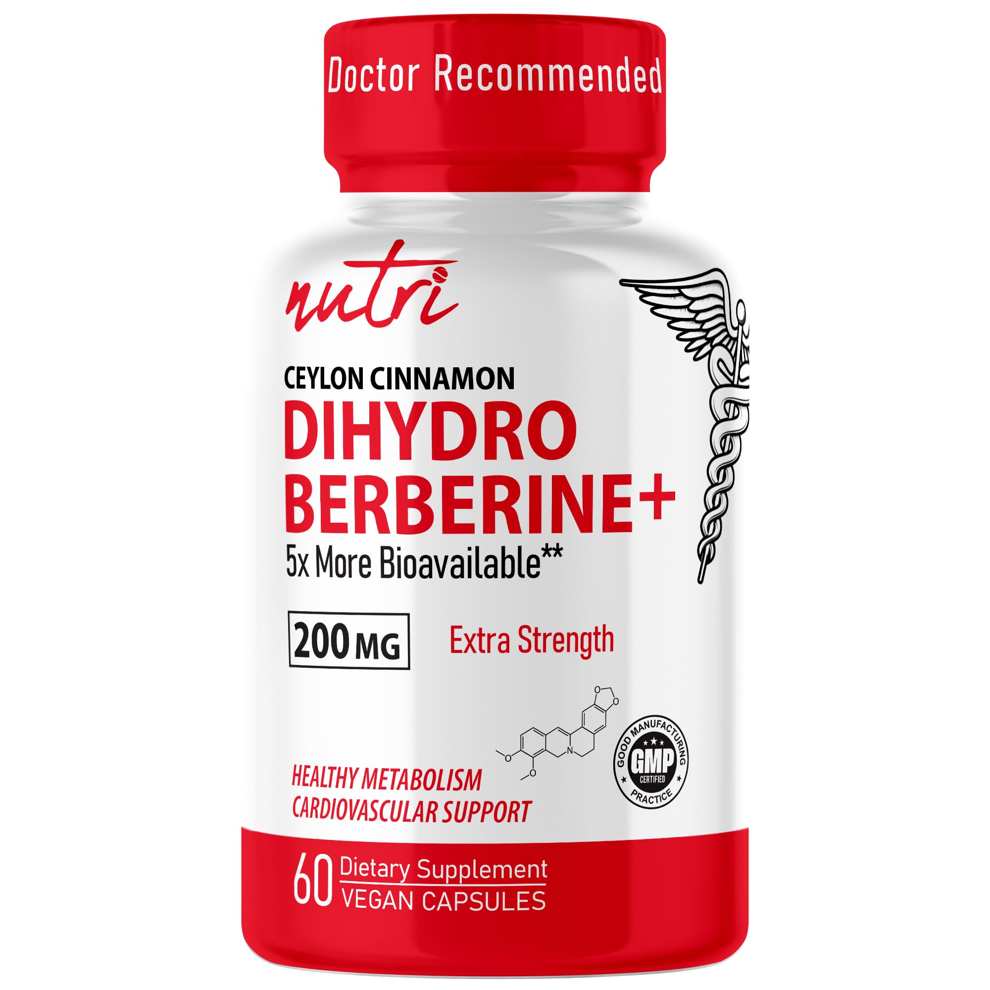 Nature's Fusions Dihydroberberine – Bouteille: complément pratique pour votre routine bien-être quotidienne.