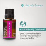 Gouttes Nature's Fusions Menthe Poivrée adaptées à l'aromathérapie.