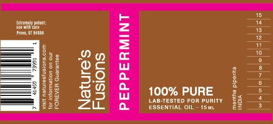 Emballage Nature's Fusions Menthe Poivrée présenté de manière soignée.