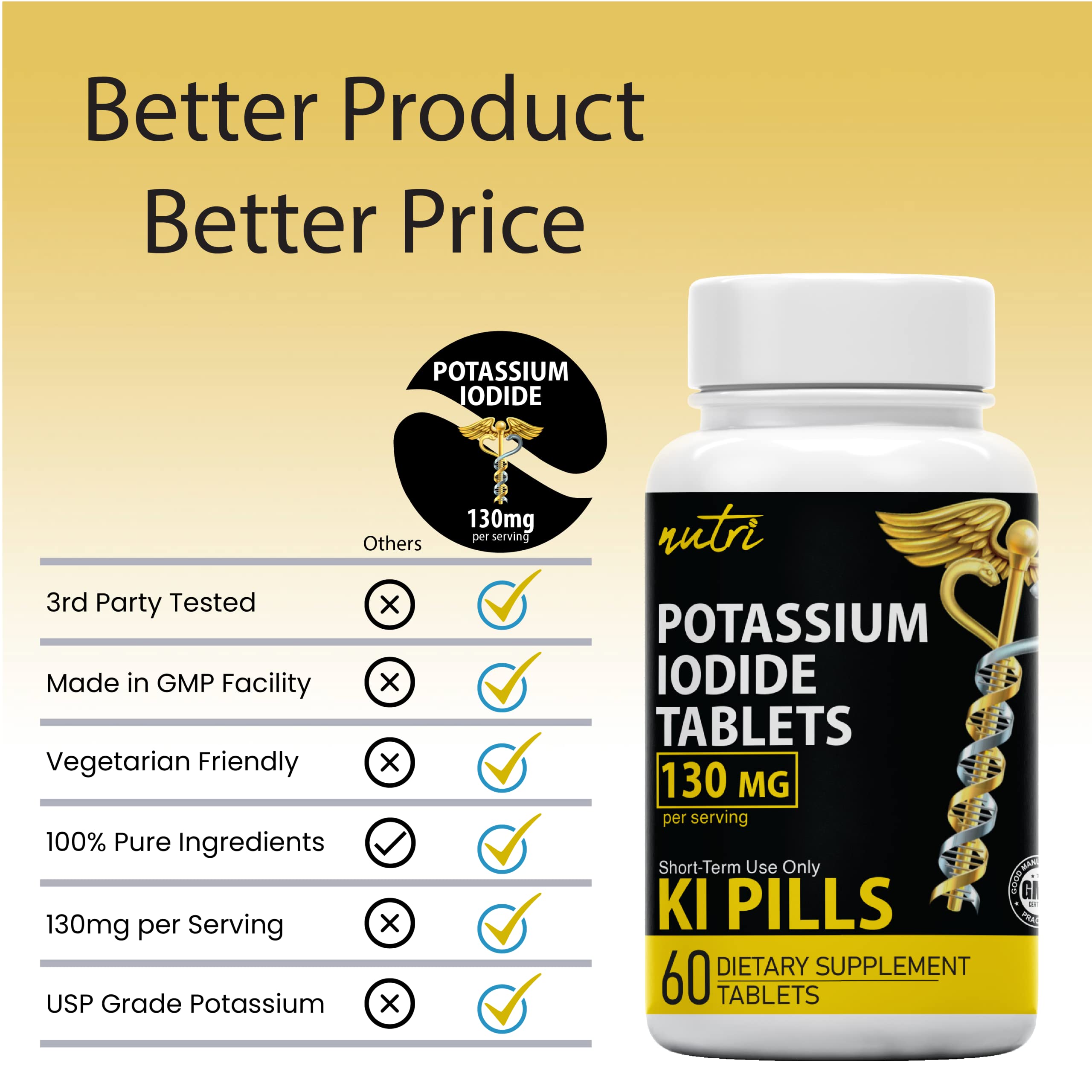 Nature's Fusions Ki-tablettes faciles à diviser pour dosage précis.
