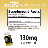 Nature's Fusions Ki-tablettes iodure-potassium stabilisées, forme solide.