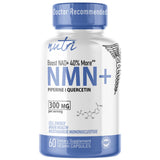 Nature's Fusions NMN bouteille prise de vue met en avant le flacon compact pour une énergie quotidienne potentielle.