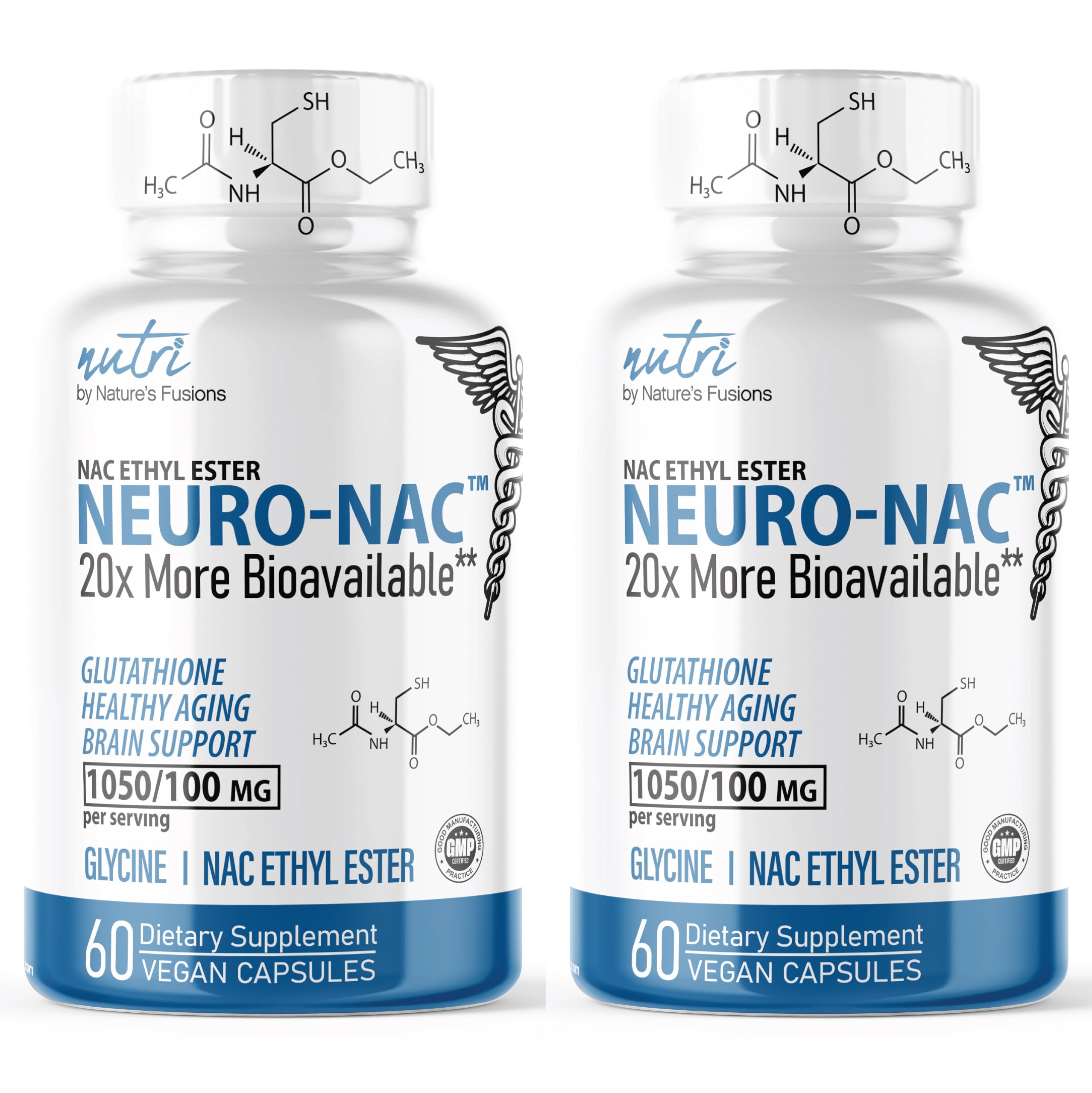 Nature's Fusions Neuro NACET pack de 2, présentation pratique pour usage quotidien