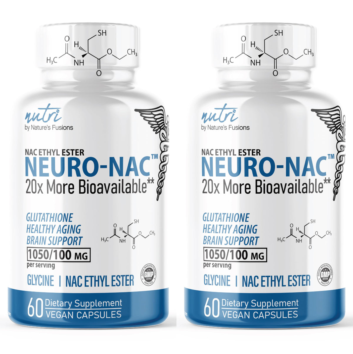 Nature's Fusions Neuro NACET pack de 2, présentation pratique pour usage quotidien