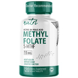 Nature's Fusions Nutri 5-MTHF bouteille montrant la dose quotidienne