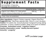 Corps fructifiant Nutri Lions Mane—source des composés bioactifs pour le soutien cognitif.