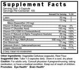 Nature's Fusions Nutri Lutein 20 mg – gélules faciles à prendre pour l'acuité visuelle.