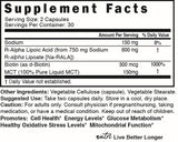 Nature's Fusions Nutri R alpha-lipoïque acide — prise quotidienne recommandée