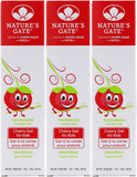 Dentifrice gel cerise Nature's Gate pour enfants – trio d'emballage, brossage agréable