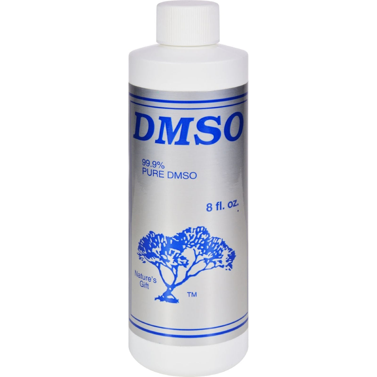 Flacon Nature's Gift DMSO pur, usage topique potentiel pour le confort et la mobilité.