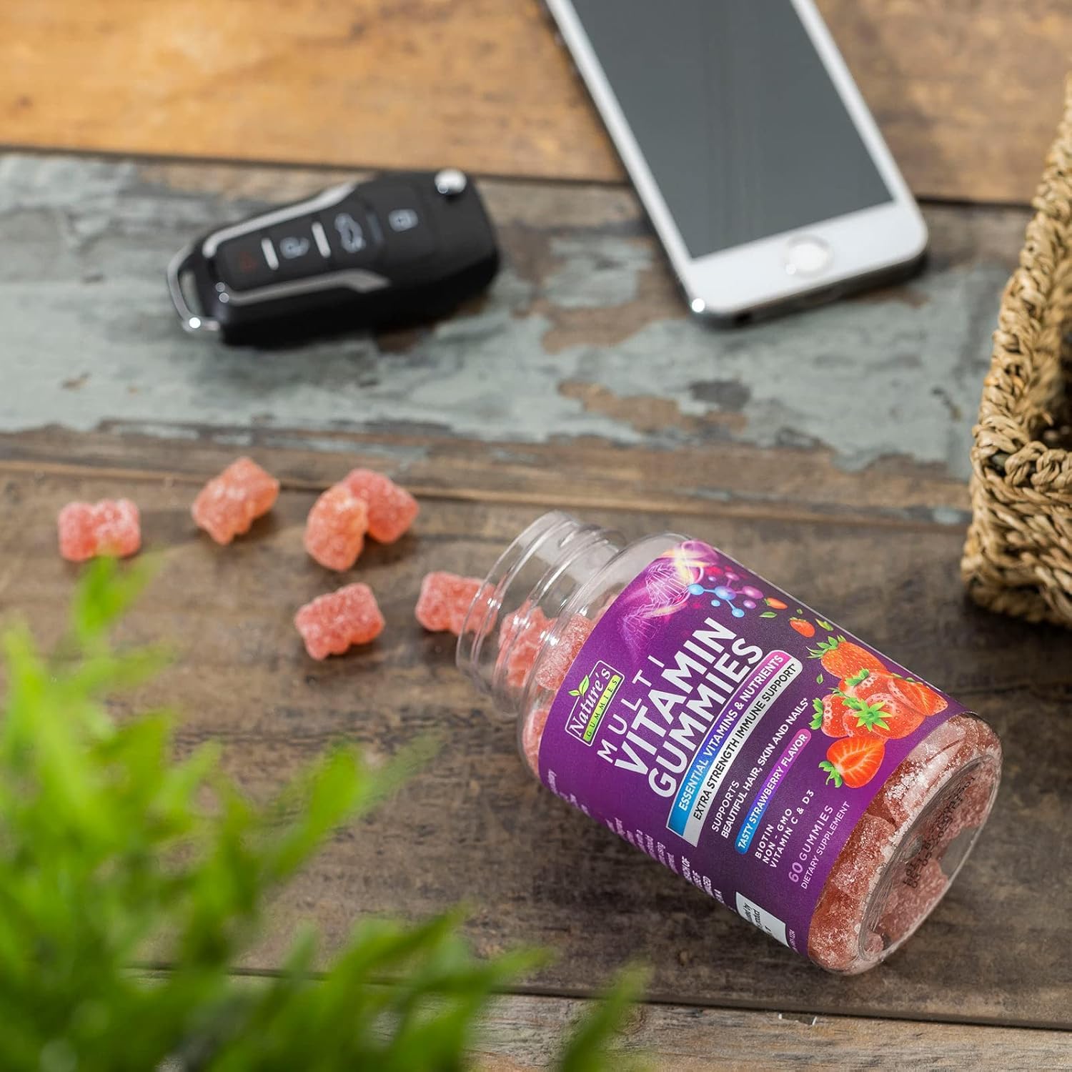 Nature's Gummies: goût fruité idéal en collation.