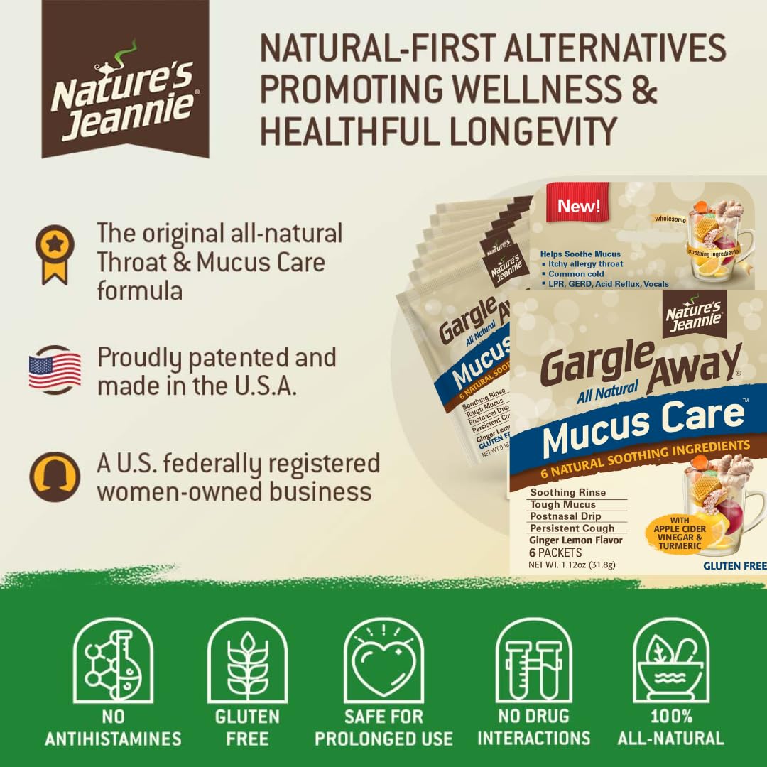 Nature's Jeannie Gargle Away sans antihistaminiques et sans gluten