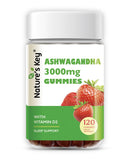Nature's Key Ashwagandha Gummies emballage clair favorisant la détente