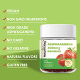 Gommes Nature's Key Ashwagandha sans gluten ni soja.
