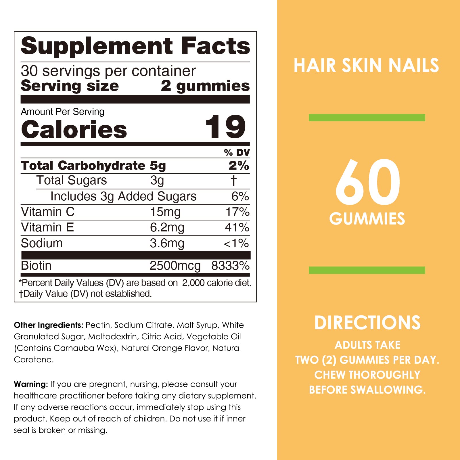Conseils d utilisation Nature's Key Biotine Gommes quotidiennement