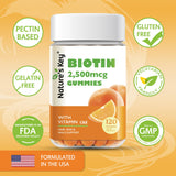 Ingrédients Nature's Key Biotin Gummies: naturels et vegan pour soutenir peau et ongles.