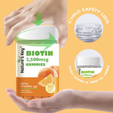 Utilisation quotidienne avec Nature's Key Biotin Gummies pour tous.