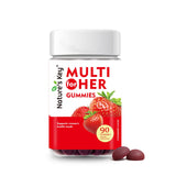 Nature's Key gommes pour femmes fraise – bouteille 90, soutien potentiel à l'énergie quotidienne.