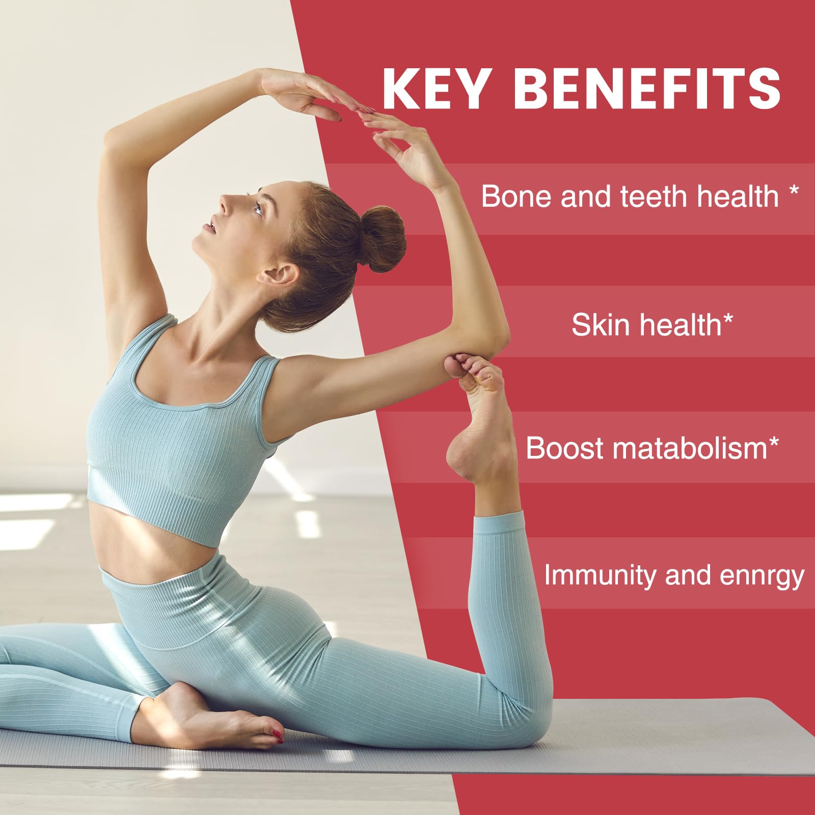Nature's Key gommes pour femmes fraise – emballage illustrant les nutriments essentiels.