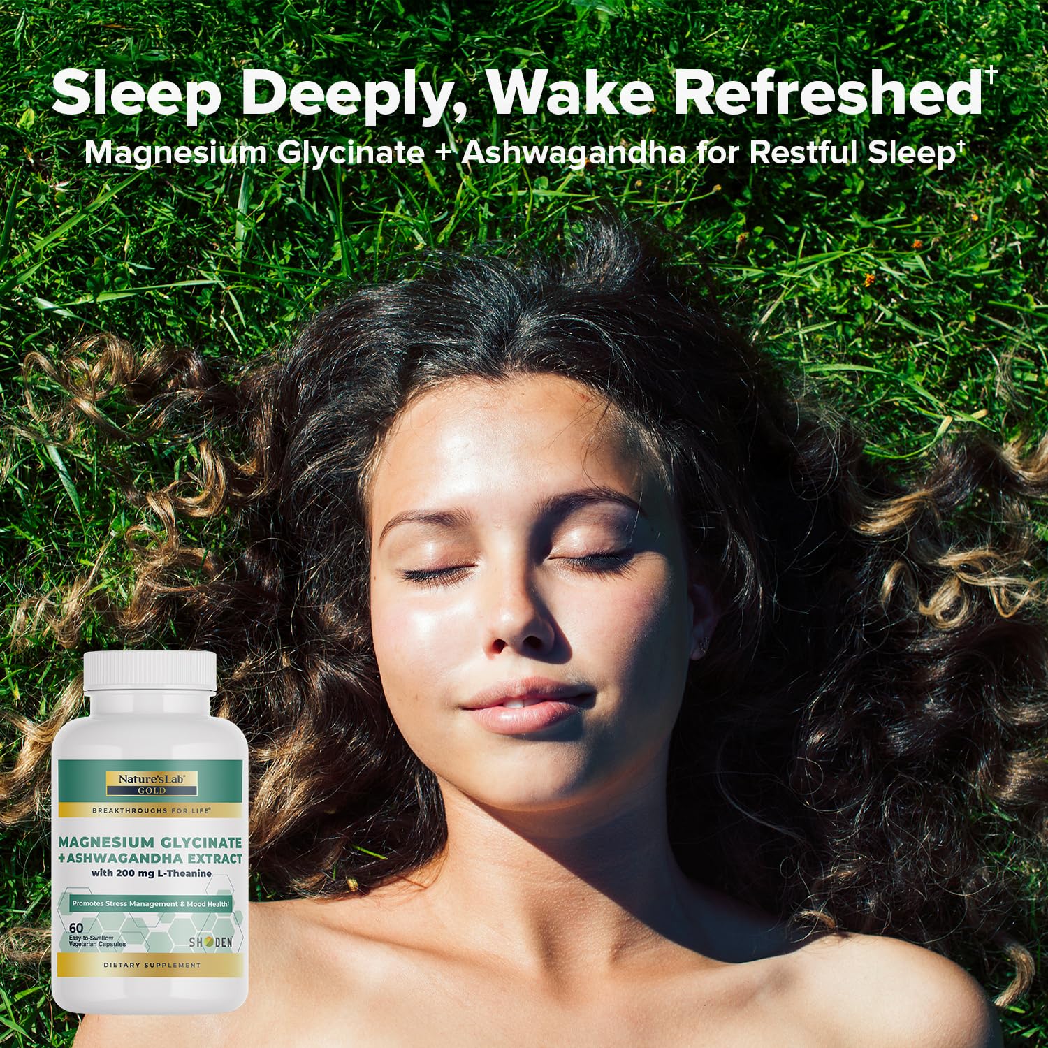 Capsules L-Theanine Nature's Lab Gold pour calme et concentration sans somnolence.