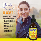 Nature's Life B-12 Drops: emballage clair et étiquette lisible