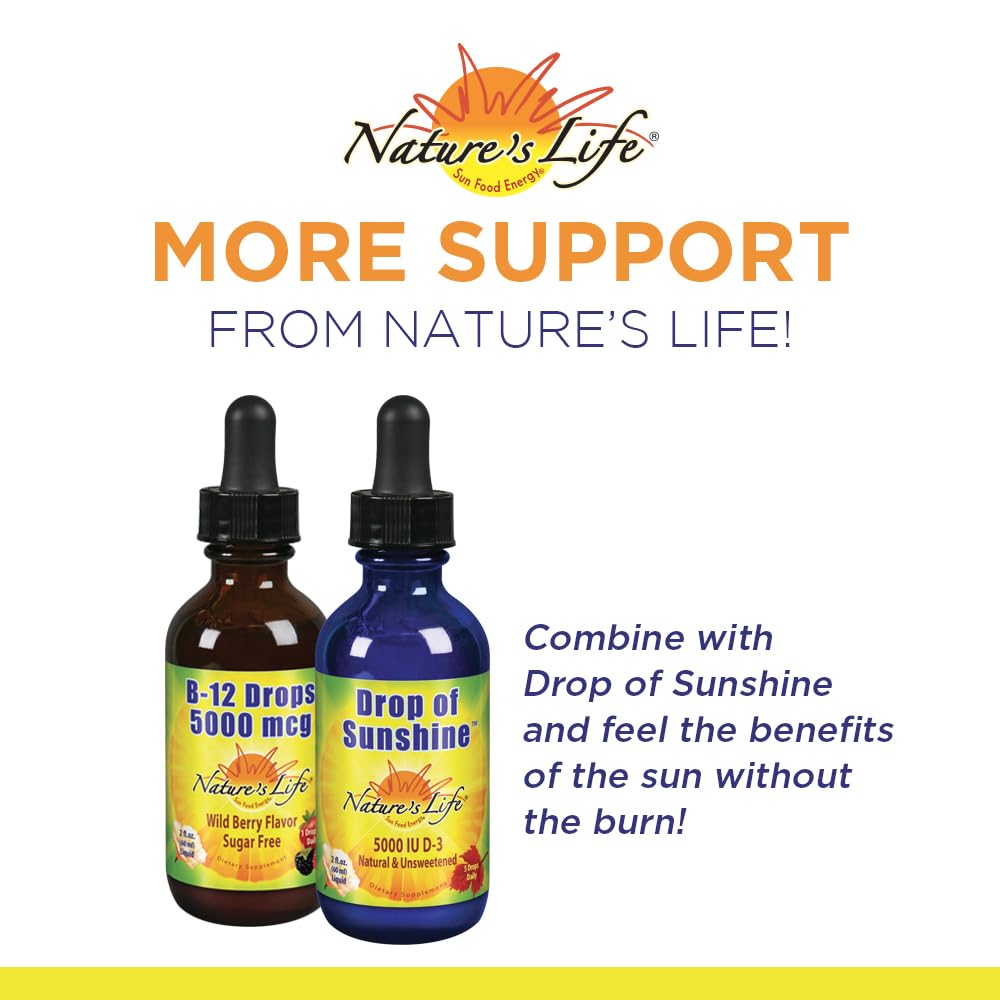 Nature's Life B-12 Drops: présentation soignée pour soutenir énergie et métabolisme